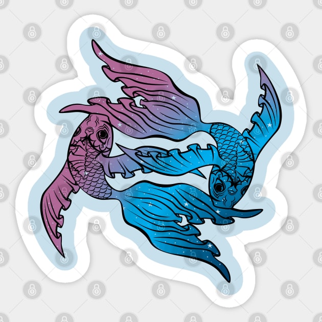 Pisces Sticker by Desdymona